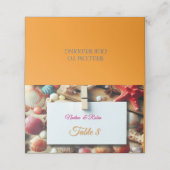 Carte De Placement Mariage de bord de mer Célébrations sur la plage (Extérieur déplié)