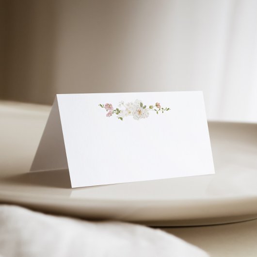 Carte De Placement Mariage de bouquet blanc et doux romantique
