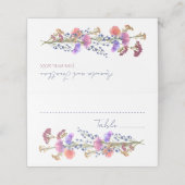 Carte De Placement Mariage de bouquet floral acrylique et délicieuse (Extérieur déplié)