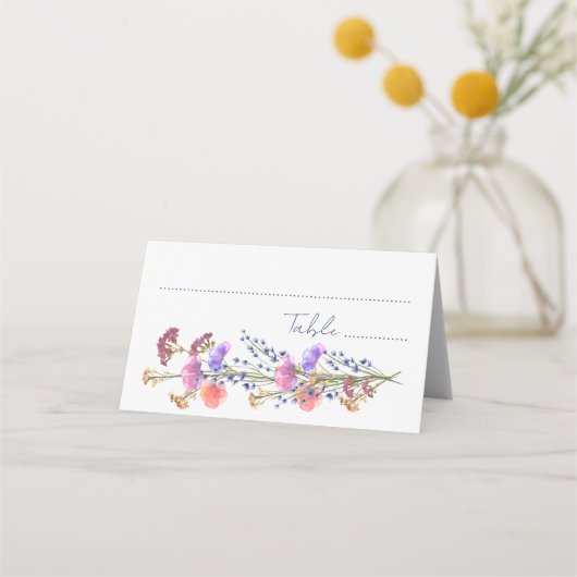 Carte De Placement Mariage de bouquet floral acrylique et délicieuse (Devant)
