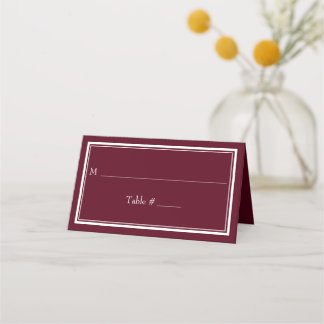 Carte De Placement Mariage de Bourgogne minimaliste à la frontière mo