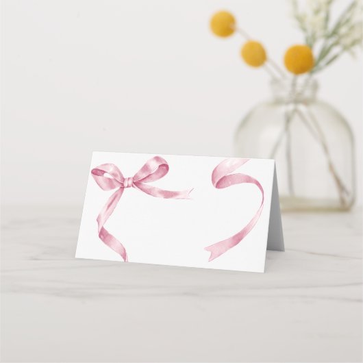Carte De Placement Mariage de Bow rose (Dos)