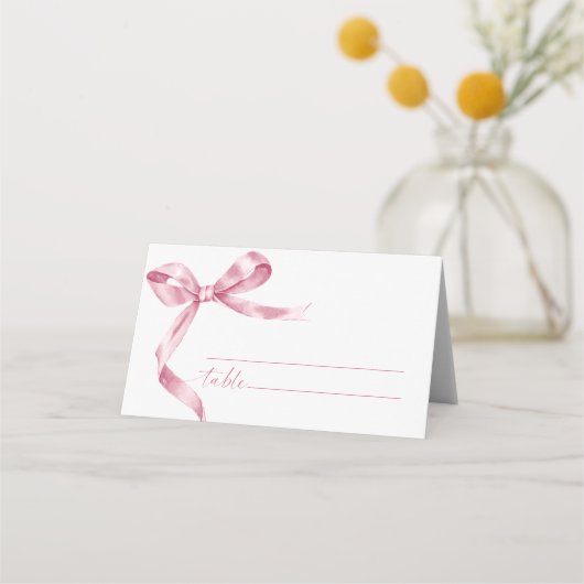 Carte De Placement Mariage de Bow rose (Devant)