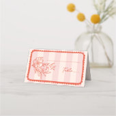 Carte De Placement Mariage de cadre à bande florale (Devant)