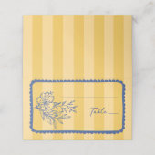 Carte De Placement Mariage de cadre Floral Jaune  (Extérieur déplié)