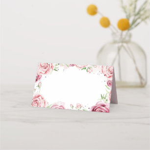 Carte De Placement Mariage de cadre Rose couleur rose