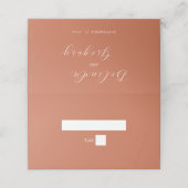 Carte De Placement Mariage de calligraphie de script élégant en terre (Extérieur déplié)