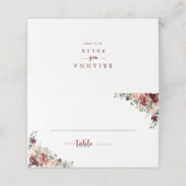 Carte De Placement Mariage de calligraphie florale d'été rustique (Extérieur déplié)