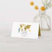 Carte De Placement Mariage de carte d'embarquement de destination (Dos)