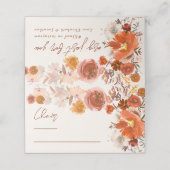 Carte De Placement Mariage de chaise d'automne en crème légère (Extérieur déplié)