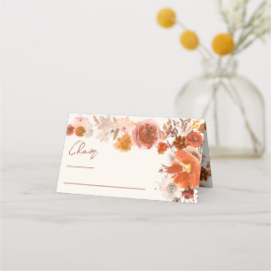 Carte De Placement Mariage de chaise d'automne en crème légère