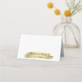 Carte De Placement Mariage de coeur de Monogramme noir or blanc (Dos)
