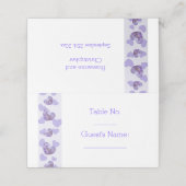 Carte De Placement Mariage de conception cardiaque de la glycine viol (Extérieur déplié)