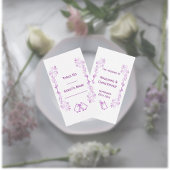 Carte De Placement Mariage de conception de défilement de cloches vio