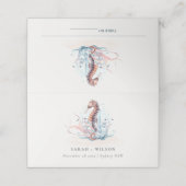 Carte De Placement Mariage de corail d'algues marines Pastel Underwat (Extérieur déplié)