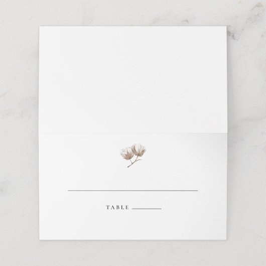 Carte De Placement Mariage de coton rustique (Extérieur déplié)