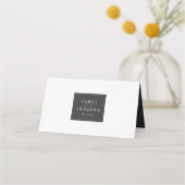 Carte De Placement Mariage de Cravate noir sur mesure ID1090 (Dos)