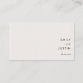 Carte De Placement Mariage de crème d'ivoire florale moderne (Dos)