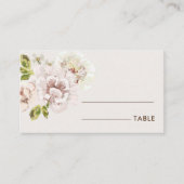 Carte De Placement Mariage de crème d'ivoire florale moderne (Devant)