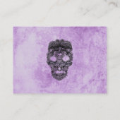 Carte De Placement Mariage de dentelle noire gothique violet Grunge (Dos)