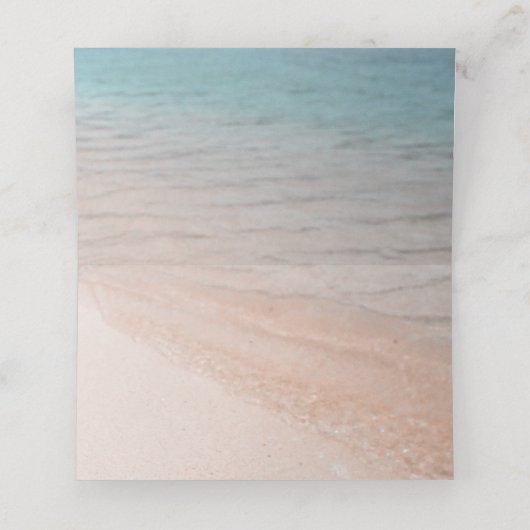 Carte De Placement Mariage de destination de plage tropicale (Intérieur déplié)