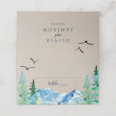 Carte De Placement Mariage de destination Kraft Rocky Mountain (Extérieur déplié)