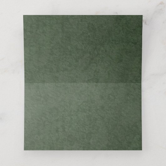 Carte De Placement Mariage de feuillage vert (Intérieur déplié)