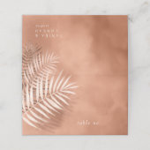 Carte De Placement Mariage de feuille de palme luxuriante n° de table (Extérieur déplié)