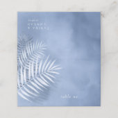 Carte De Placement Mariage de feuille de palme luxuriante n° table bl (Extérieur déplié)