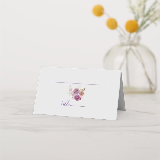 Carte De Placement Mariage de fleurs (Devant)
