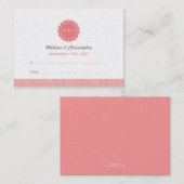 Carte De Placement Mariage de fleurs Abstrait Escort (Devant / Derrière)