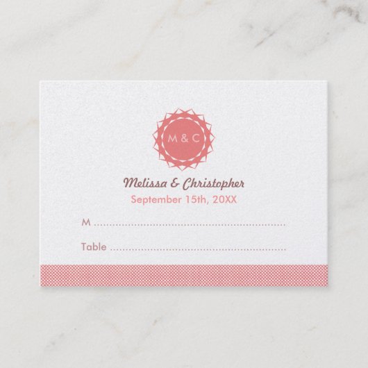 Carte De Placement Mariage de fleurs Abstrait Escort (Devant)