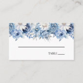 Carte De Placement Mariage de fleurs bleues Dusty (Devant)
