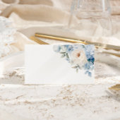 Carte De Placement Mariage de fleurs bleues et blanches