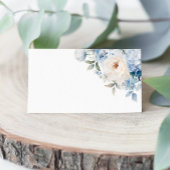 Carte De Placement Mariage de fleurs bleues et blanches