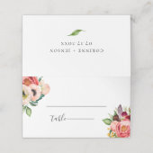 Carte De Placement Mariage de fleurs de Bohême (Extérieur déplié)