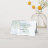 Carte De Placement Mariage de fleurs de bois blanc argenté (Dos)