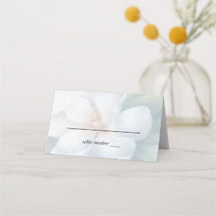 Carte De Placement Mariage de fleurs de bois blanc argenté