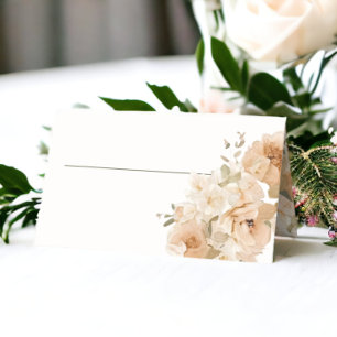 Carte De Placement Mariage de fleurs de pêche coupées