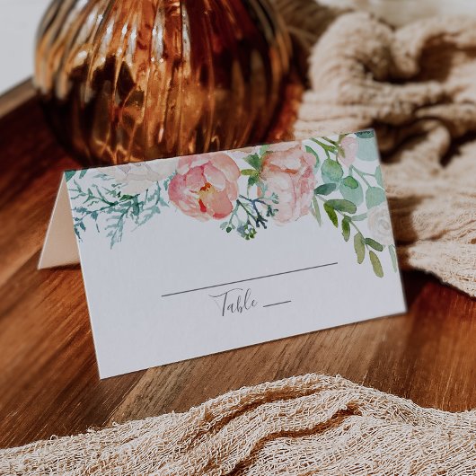 Carte De Placement Mariage de fleurs de pivoines romantiques