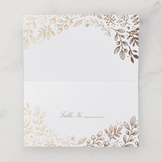 Carte De Placement Mariage de fleurs de récolte (Intérieur déplié)