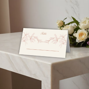 Carte De Placement Mariage de fleurs intemporel