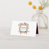 Carte De Placement Mariage de fleurs rustiques (Dos)