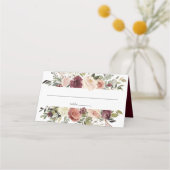 Carte De Placement Mariage de fleurs rustiques (Devant)