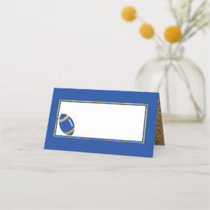 Carte De Placement Mariage de football bleu et or