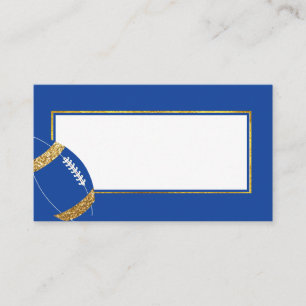 Carte De Placement Mariage de football bleu et or