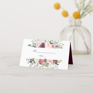 Carte De Placement Mariage de germe floral d'ivoire de Bourgogne