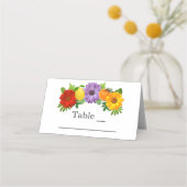 Carte De Placement Mariage de jardin floral de agrumes (Devant)