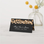 Carte De Placement Mariage de la carte d'accueil Gold Hollywood Glam (Dos)