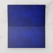 Carte De Placement Mariage de la Croix chrétienne d'argent bleu (Intérieur déplié)